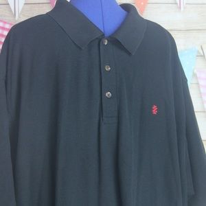 IZOD Men's Big and Tall 4XLT Black Polo